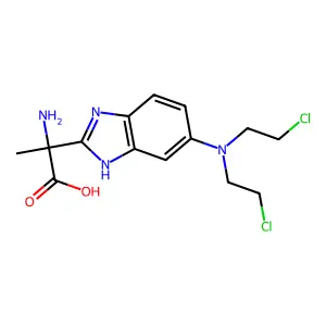 Alanine, 2-(5-(bis(2-chloroethyl)amino)-2-benzimidazolyl)- structure