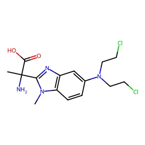 Alanine, 2-(5-(bis(2-chloroethyl)amino)-1-methyl-2-benzimidazolyl)- structure