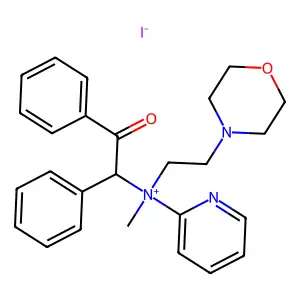 Ammonium, (alpha-benzoylbenzyl)methyl(2-morpholinoethyl)(2-pyridyl)-, iodide structure