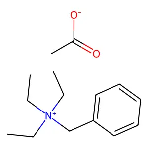 Ammonium, benzyltriethyl-, acetate structure