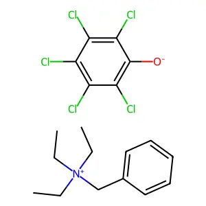 N-Benzyl-N,N-diethylethanaminium pentachlorophenolate structure