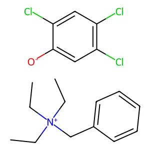 Ammonium, benzyltriethyl-, 2,4,5-trichlorophenate structure