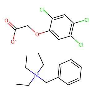 Ammonium, benzyltriethyl-, 2,4,5-trichlorophenoxyacetate structure