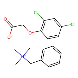 Ammonium, benzyltrimethyl-, 2,4-dichlorophenoxyacetate structure