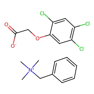 Ammonium, benzyltrimethyl-, 2,4,5-trichlorophenoxyacetate structure