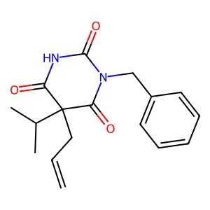 3-Benzyl-6-hydroxy-5-(propan-2-yl)-5-(prop-2-en-1-yl)pyrimidine-2,4(3H,5H)-dione structure