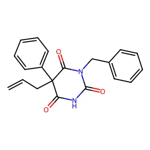 Barbituric acid, 5-allyl-1-benzyl-5-phenyl- structure