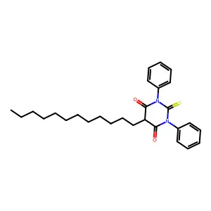 Barbituric acid, 1,3-diphenyl-5-dodecyl-2-thio- structure