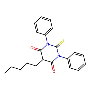 Barbituric acid, 1,3-diphenyl-5-pentyl-2-thio- structure