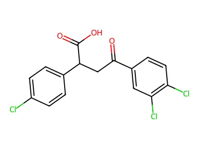 2-(4-Chlorophenyl)-4-(3,4-dichlorophenyl)-4-oxobutanoic acid structure