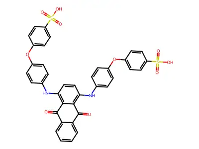 Benzenesulfonic acid, 4,4'-(1,4-anthraquinonylenediiminodiphenyl-1,4-enedioxo)- structure
