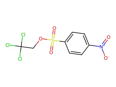 Benzenesulfonic acid, p-nitro-, 2,2,2-trichloroethyl ester structure