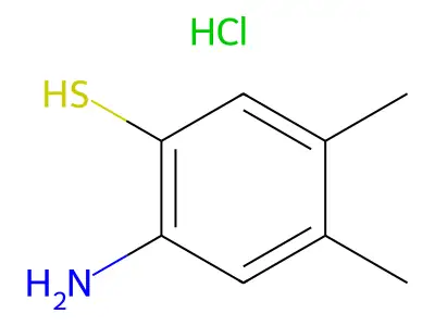 Benzenethiol, 2-amino-4,5-dimethyl-, hydrochloride structure