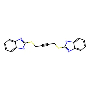 Benzimidazole, 2,2'-(2-butynylenedithio)di- structure