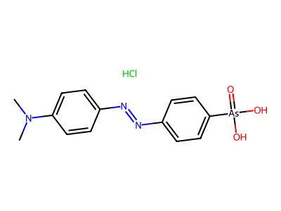 Arsonic acid, (4-((4-(dimethylamino)phenyl)azo)phenyl)-, monohydrochloride structure