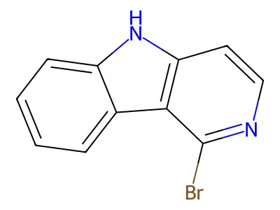 5H-Pyrido(4,3-b)indole, 1-bromo- structure