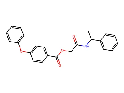 2-Oxo-2-((1-phenylethyl)amino)ethyl 4-phenoxybenzoate structure