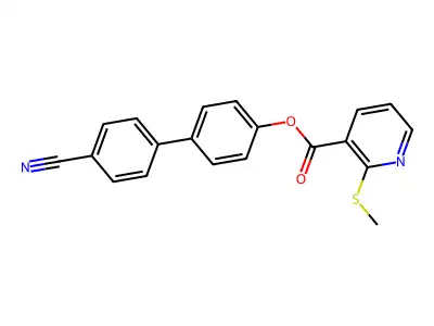 4'-Cyano-[1,1'-biphenyl]-4-yl 2-(methylthio)nicotinate structure