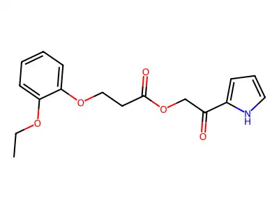 [2-oxo-2-(1H-pyrrol-2-yl)ethyl] 3-(2-ethoxyphenoxy)propanoate structure