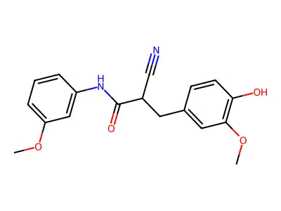 2-cyano-3-(4-hydroxy-3-methoxyphenyl)-N-(3-methoxyphenyl)propanamide structure