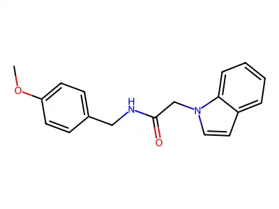 2-(1H-indol-1-yl)-N-(4-methoxybenzyl)acetamide structure