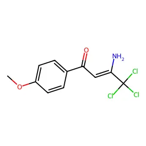 (Z)-3-amino-4,4,4-trichloro-1-(4-methoxyphenyl)but-2-en-1-one structure