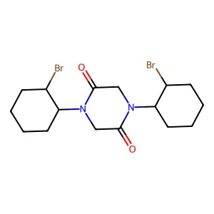 1,4-Bis(2-bromocyclohexyl)piperazine-2,5-dione structure