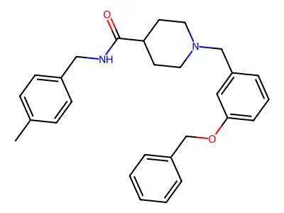 1-[3-(benzyloxy)benzyl]-N-(4-methylbenzyl)piperidine-4-carboxamide structure