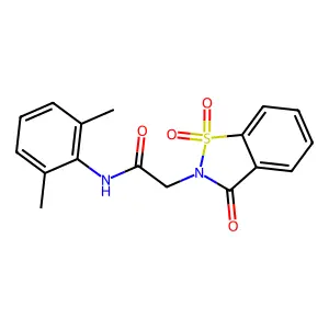 N-(2,6-dimethylphenyl)-2-(1,1-dioxido-3-oxo-1,2-benzothiazol-2(3H)-yl)acetamide structure