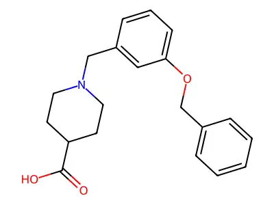 1-[3-(Benzyloxy)benzyl]piperidine-4-carboxylic acid structure