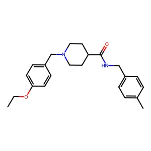 1-[(4-ethoxyphenyl)methyl]-N-[(4-methylphenyl)methyl]piperidine-4-carboxamide structure