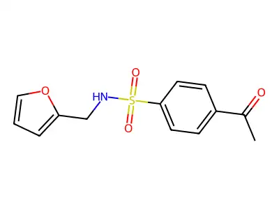 4-acetyl-N-[(furan-2-yl)methyl]benzene-1-sulfonamide structure