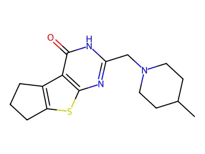 10-[(4-Methylpiperidin-1-yl)methyl]-7-thia-9,11-diazatricyclo[6.4.0.0,2,6]dodeca-1(8),2(6),9-trien-12-one structure