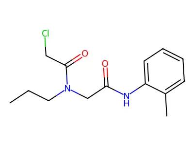 2-chloro-N-(((2-methylphenyl)carbamoyl)methyl)-N-propylacetamide structure