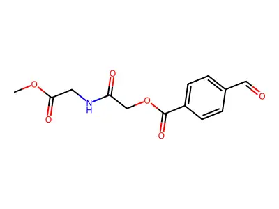 [2-[(2-Methoxy-2-oxoethyl)amino]-2-oxoethyl] 4-formylbenzoate structure