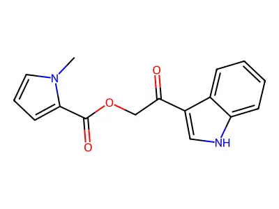 [2-(1H-indol-3-yl)-2-oxoethyl] 1-methylpyrrole-2-carboxylate structure