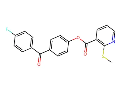 4-(4-Fluorobenzoyl)phenyl 2-(methylthio)nicotinate structure