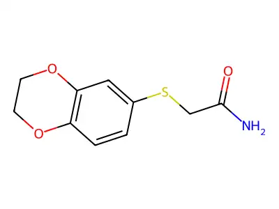 2-(2,3-Dihydro-1,4-benzodioxin-6-ylsulfanyl)acetamide structure