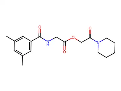 (2-Oxo-2-piperidin-1-ylethyl) 2-[(3,5-dimethylbenzoyl)amino]acetate structure