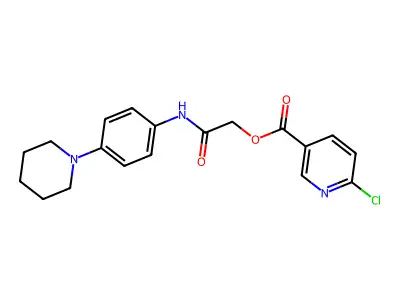 [2-Oxo-2-(4-piperidin-1-ylanilino)ethyl] 6-chloropyridine-3-carboxylate structure