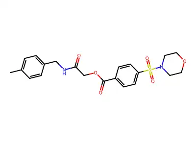 [2-[(4-Methylphenyl)methylamino]-2-oxoethyl] 4-morpholin-4-ylsulfonylbenzoate structure