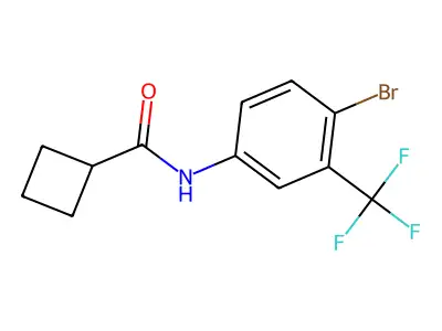 N-(4-Bromo-3-(trifluoromethyl)phenyl)cyclobutanecarboxamide structure