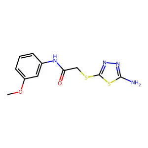 2-((5-Amino-1,3,4-thiadiazol-2-yl)thio)-N-(3-methoxyphenyl)acetamide structure