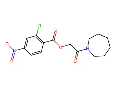 [2-(Azepan-1-yl)-2-oxoethyl] 2-chloro-4-nitrobenzoate structure