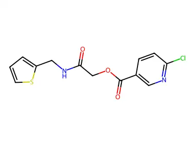 [2-Oxo-2-(thiophen-2-ylmethylamino)ethyl] 6-chloropyridine-3-carboxylate structure