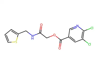 {[(Thiophen-2-yl)methyl]carbamoyl}methyl 5,6-dichloropyridine-3-carboxylate structure