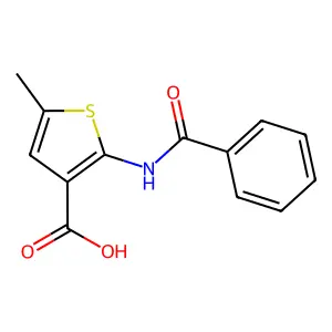 2-Benzamido-5-methylthiophene-3-carboxylic acid structure