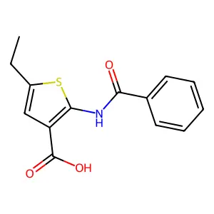 2-(Benzoylamino)-5-ethylthiophene-3-carboxylic acid structure