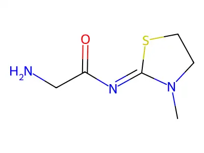 2-Amino-N-(3-methyl-2-thiazolidinylidene)acetamide structure
