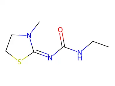 1-Ethyl-3-(3-methyl-1,3-thiazolidin-2-ylidene)urea structure